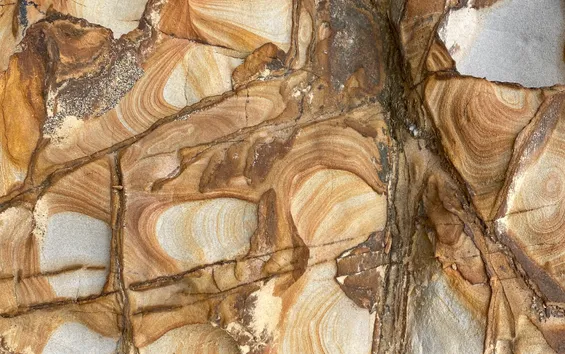 A photo by Tim Murray-Browne showing the texture of a rock close-up.
