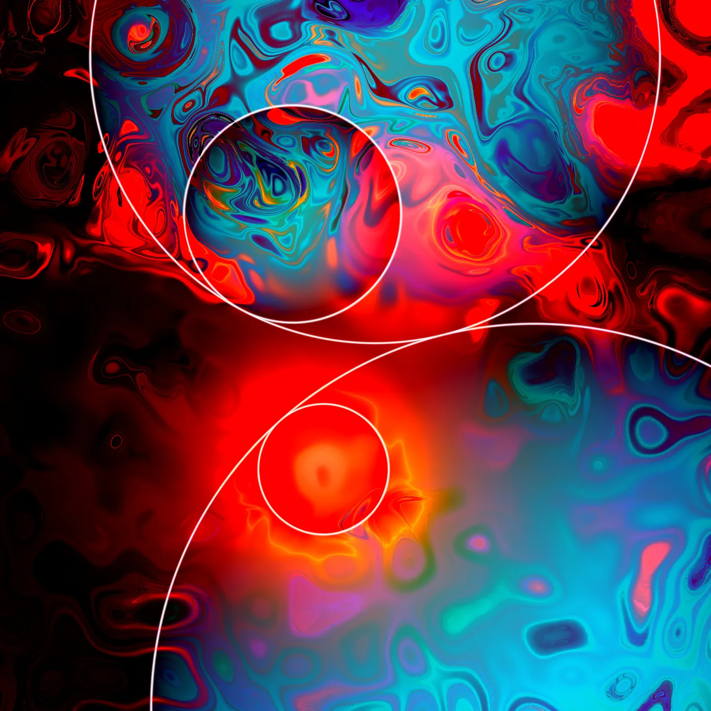 A work-in-progress render of the generative visual artwork 'What seem'd corporal melted as breath into the wind'