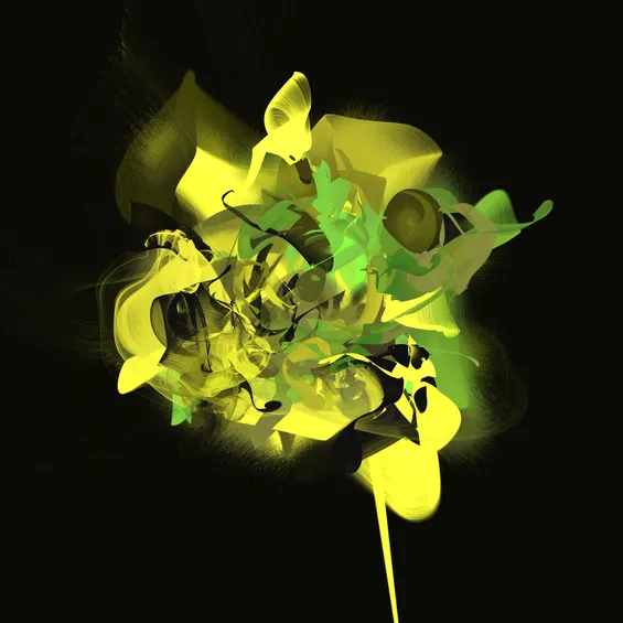 A single render of the generative artwork "a Heaven in a Wildflower" by Tim Murray-Browne.