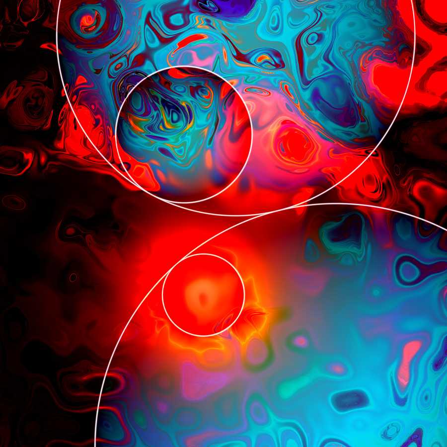 A work-in-progress render of the generative visual artwork 'What seem'd corporal melted as breath into the wind'