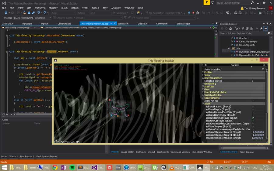 this floating tracker interactive movement dance sound tracking tim murray browne jan lee code screenshot