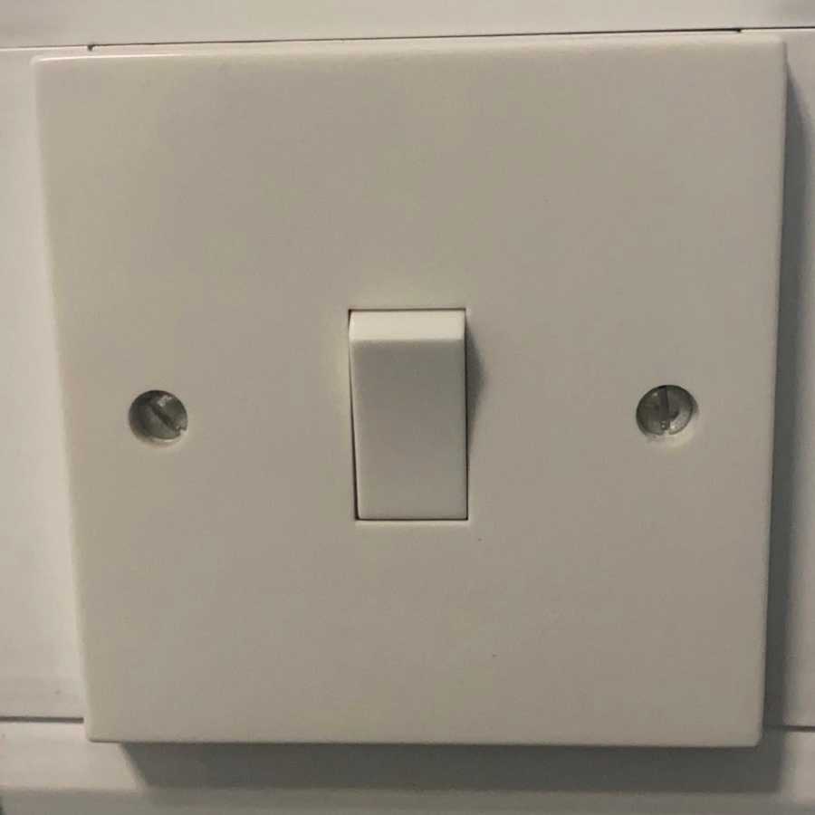 A photo of a light switch