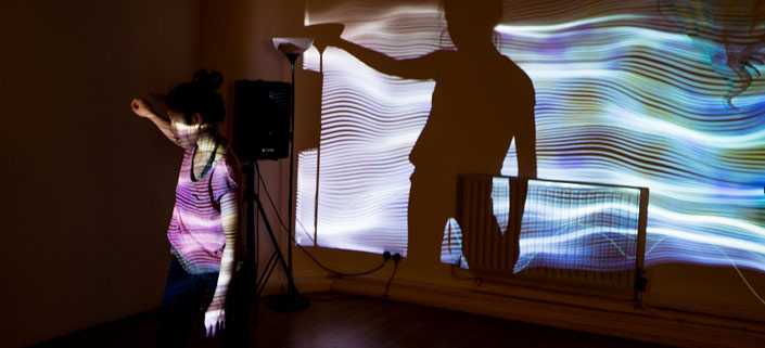 Jan Lee rehearsing with Tim Murray-Browne for This Floating World