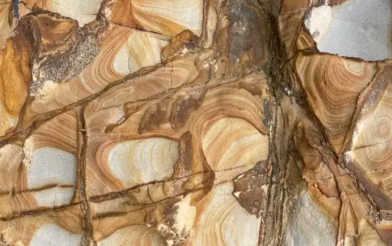 A photo by Tim Murray-Browne showing the texture of a rock close-up.