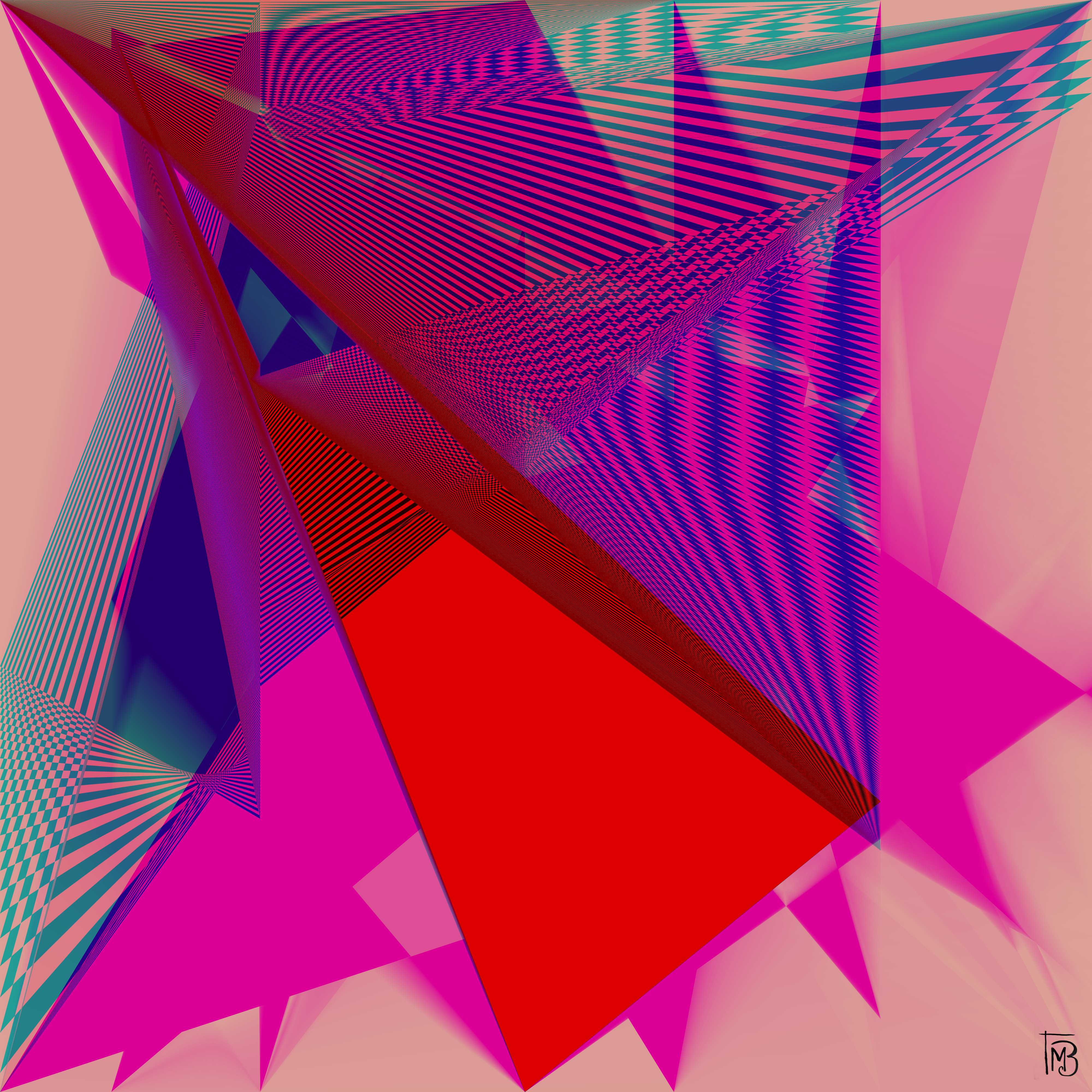 An instance of Self-Intersection Study, generative artwork by Tim Murray-Browne